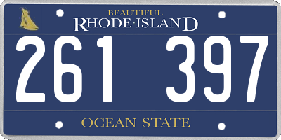 RI license plate 261397