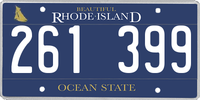 RI license plate 261399