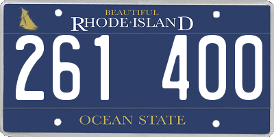RI license plate 261400