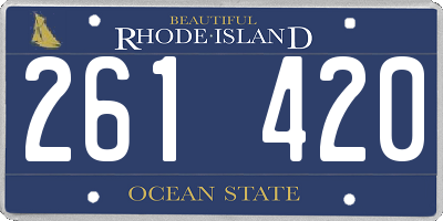 RI license plate 261420