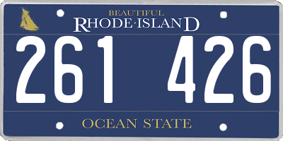RI license plate 261426