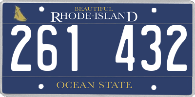 RI license plate 261432