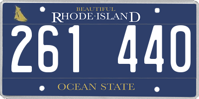 RI license plate 261440