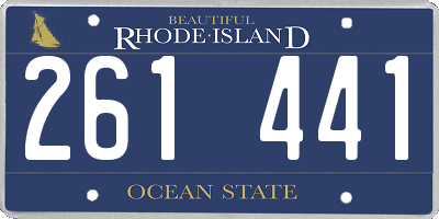 RI license plate 261441