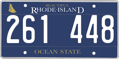 RI license plate 261448
