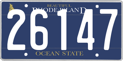 RI license plate 26147