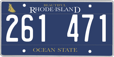 RI license plate 261471