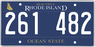 RI license plate 261482