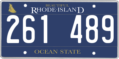 RI license plate 261489
