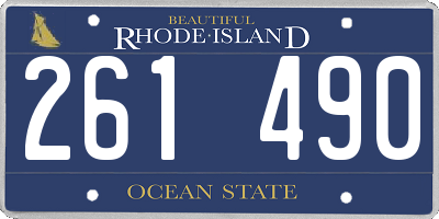 RI license plate 261490