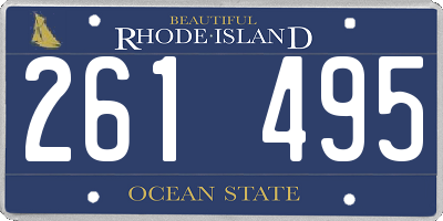 RI license plate 261495