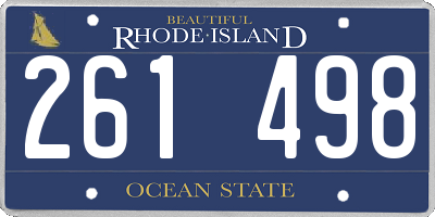 RI license plate 261498