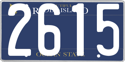 RI license plate 2615
