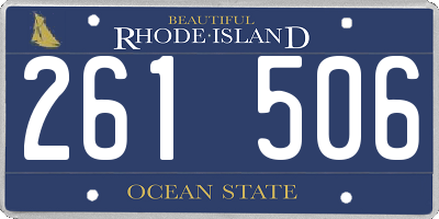 RI license plate 261506