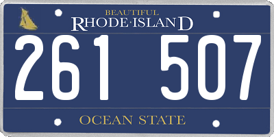 RI license plate 261507