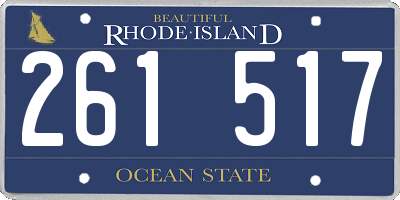 RI license plate 261517