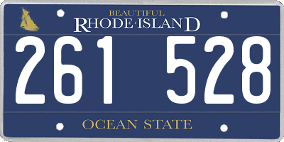 RI license plate 261528