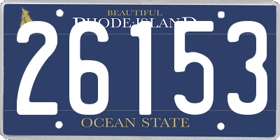 RI license plate 26153