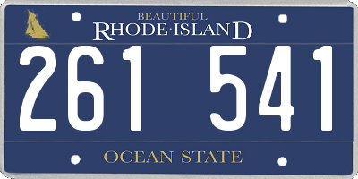 RI license plate 261541
