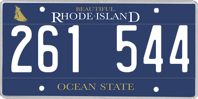 RI license plate 261544