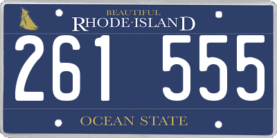 RI license plate 261555