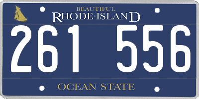 RI license plate 261556
