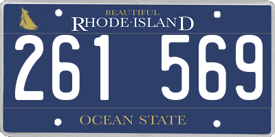 RI license plate 261569