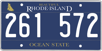 RI license plate 261572