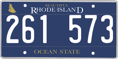 RI license plate 261573