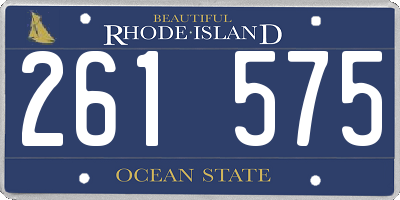 RI license plate 261575