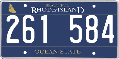 RI license plate 261584