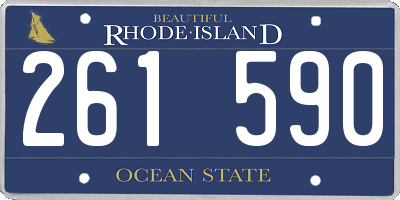 RI license plate 261590