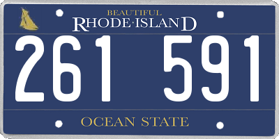 RI license plate 261591