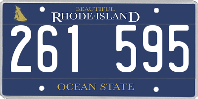 RI license plate 261595