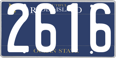 RI license plate 2616