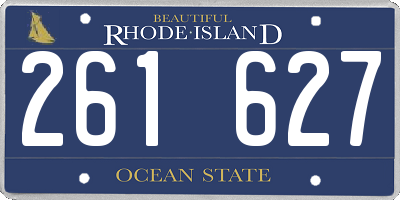RI license plate 261627