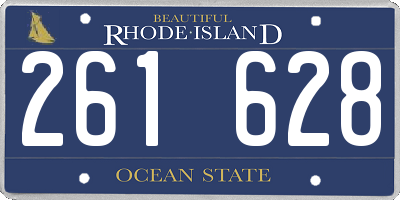 RI license plate 261628