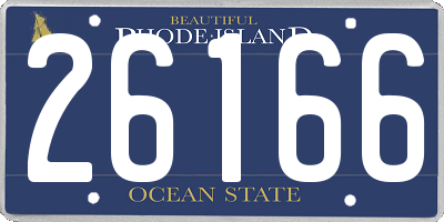 RI license plate 26166
