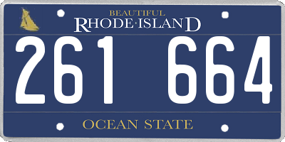 RI license plate 261664