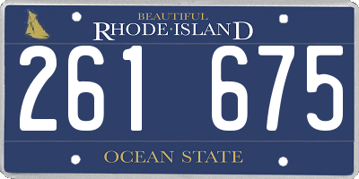 RI license plate 261675
