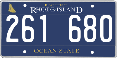 RI license plate 261680