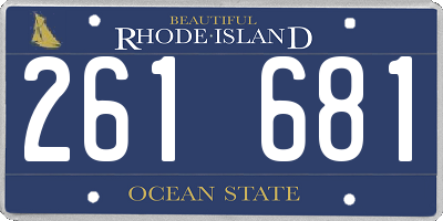 RI license plate 261681