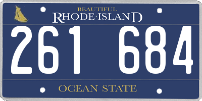 RI license plate 261684