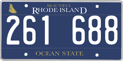 RI license plate 261688