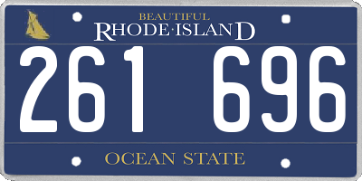 RI license plate 261696
