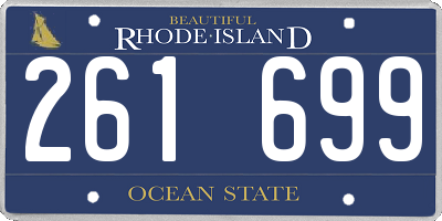 RI license plate 261699