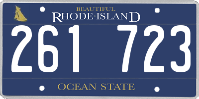 RI license plate 261723