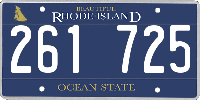 RI license plate 261725