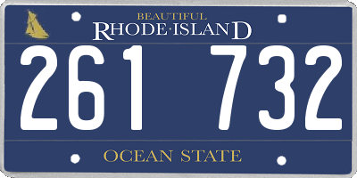 RI license plate 261732