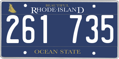 RI license plate 261735